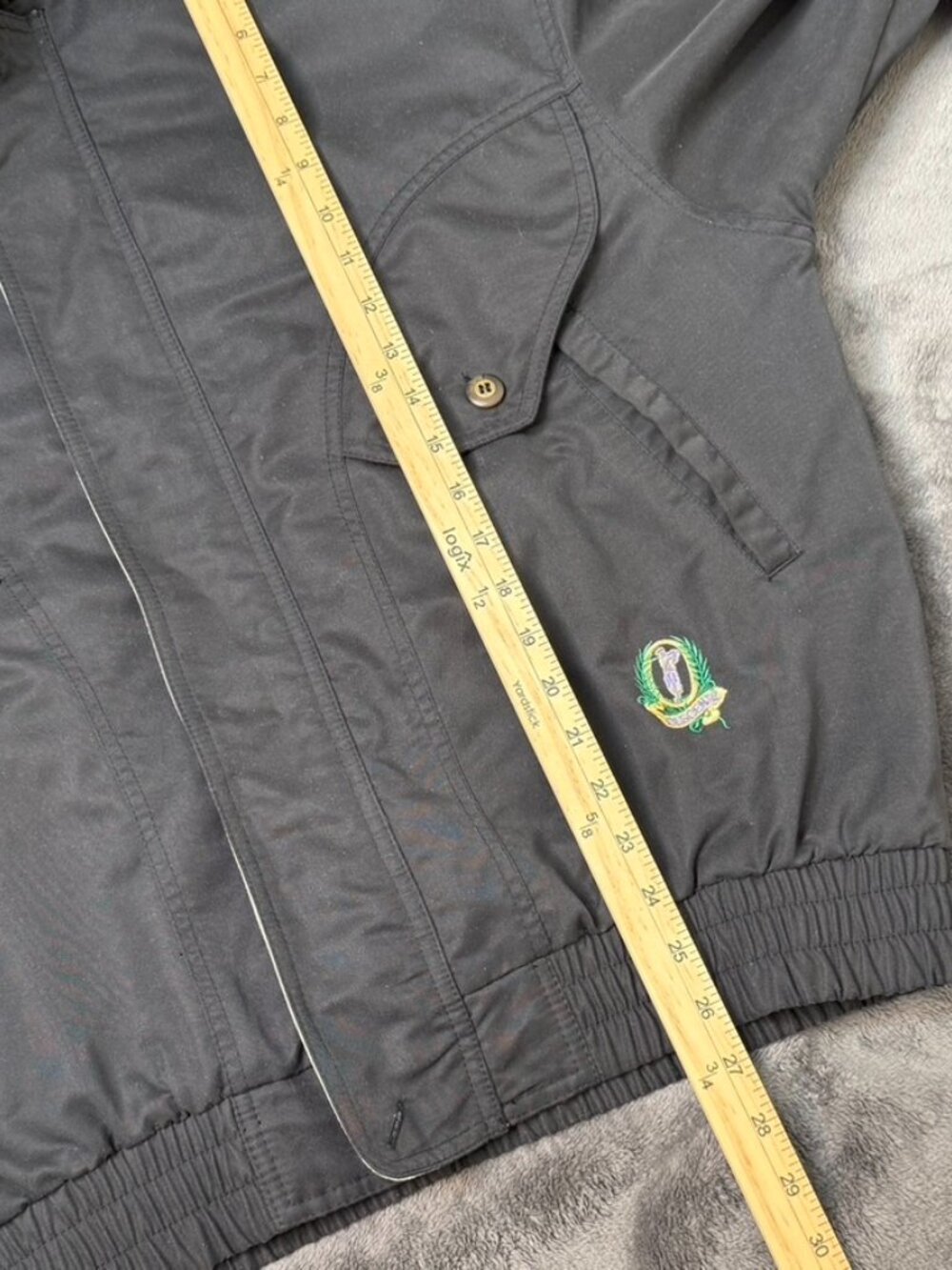 Vintage Descente Golf Collection Bomber Jacket Mens XXL Black - Picture 7 of 8